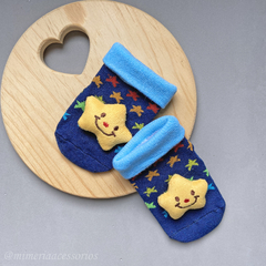 Meia Baby Estrelas Azul