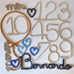 Kit Mesversário Completo Bernardo + Coraçõeszinhos