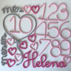 Kit Mesversário Completo Helena + Coraçõeszinhos