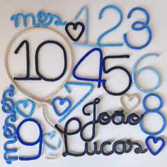 Kit Mesversário Completo João Lucas + Coraçõeszinhos