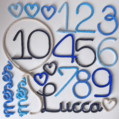 Kit Mesversário Completo Lucca + Coraçõeszinhos