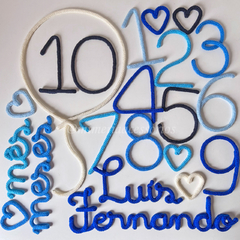Kit Mesversário Completo Luís Fernando + Coraçõeszinhos