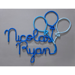 Porta Maternidade Tricotin Nicolas Ryan + Trio de Bexigas