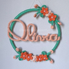 Porta Maternidade Tricotin Olívia + Aro + Flores