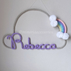 Porta Maternidade Tricotin Rebecca + Arco Íris