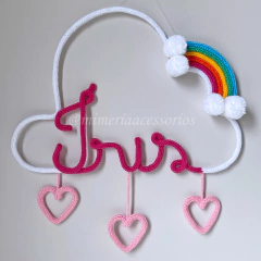 Porta Maternidade Tricotin Íris + Chuva de Amor + Arco Íris