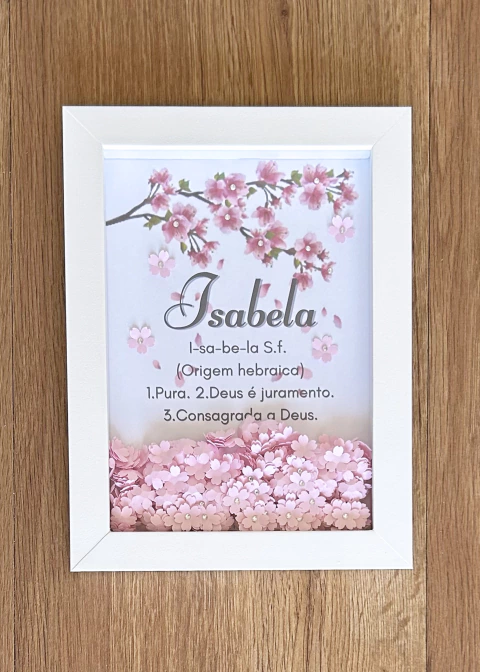Quadro de Origami Cerejeira Significado Isabela - comprar online