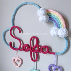 Porta Maternidade Tricotin Sofia + Chuva de Amor + Arco Íris na internet