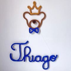 Porta Maternidade Tricotin Thiago + Urso Príncipe - comprar online