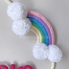 Porta Maternidade Tricotin Yasmin + Chuva de Amor + Arco Íris - Mimeria Acessórios