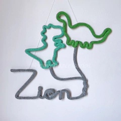Porta Maternidade Tricotin Zion + Dupla de Dinossauros