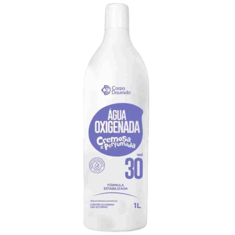 Água Oxigenada Corpo Dourado Cremosa e Perfumada 1L 30 volumes