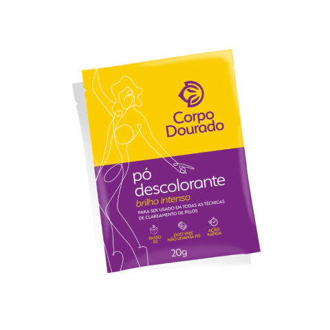 Pó Descolorante Corpo Dourado 20g Brilho Intenso