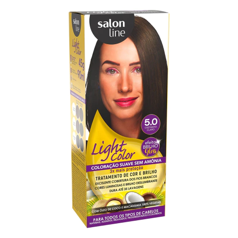 Tintura Tonalizante Salon Line Light Color 150g Cor 5.0 Castanho Claro