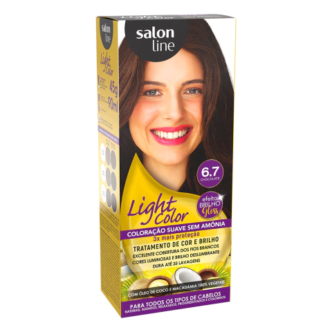 Tintura Tonalizante Salon Line Light Color 150g Cor 6.7 Chocolate