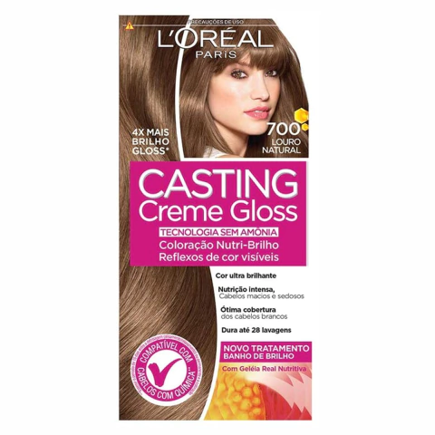 Tintura Tonalizante Loreal Paris Casting Creme Gloss 150g Cor 700 Louro Natural