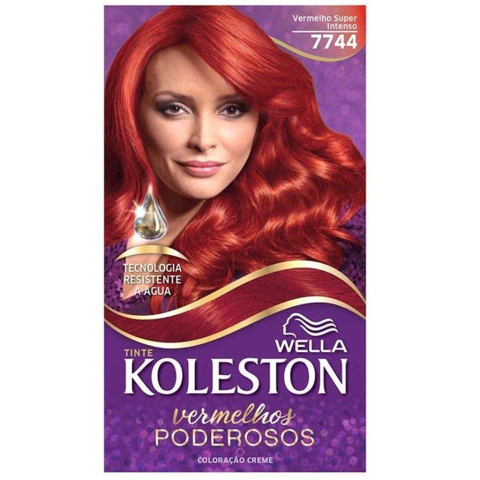 Tintura Koleston Vermelha 250g Cor 7744 Vermelho Super Intenso Vermelhos Poderosos