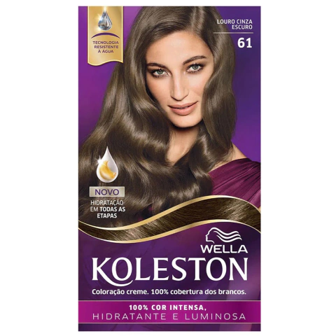 Tintura Koleston Coloração Creme 250g Cor 61 Louro Cinza Escuro