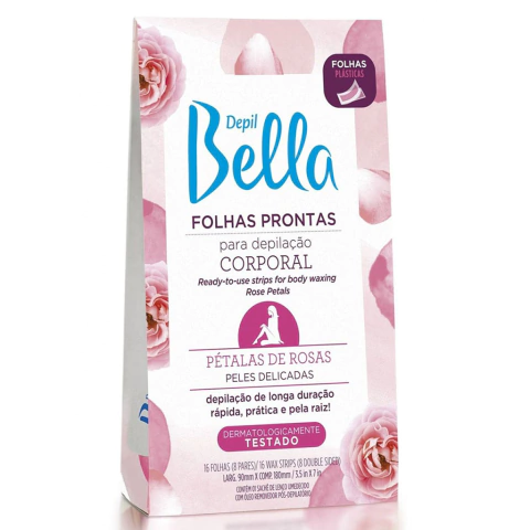 Folhas Prontas Para Depilação Depil Bella Pétalas de Rosa 16 Folhas Corporal Peles Delicadas