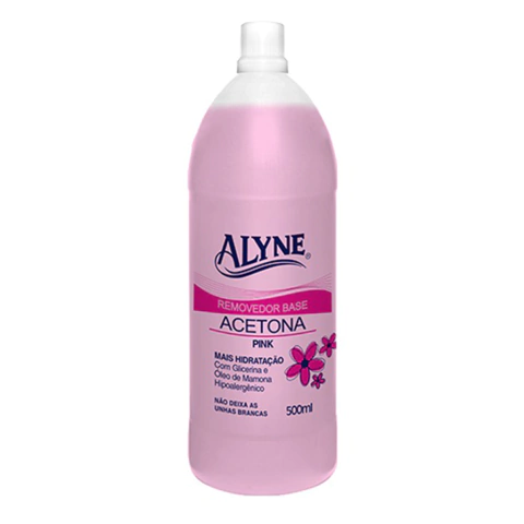 Removedor Base de Acetona Alyne Pink 500ml Mais Hidratação