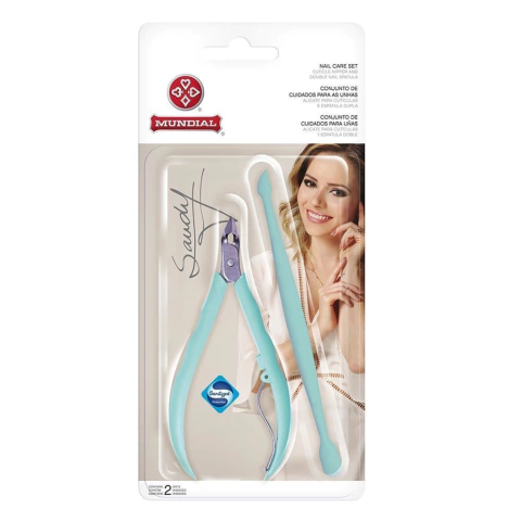 Alicate e Espátula de Cutícula Mundial Sandy 1 kit Verde 756-S Personal Care