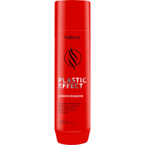 Condicionador Fattore Plastic Effect 300ml Reparação da Fibra Capilar Restaura Cabelos Danificados