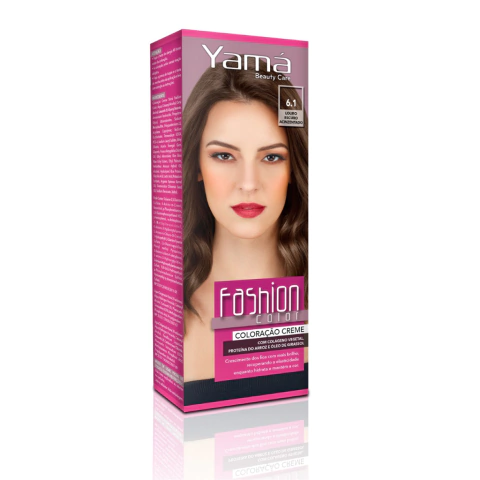 Tintura Mini Kit Yamá Fashion Color Beauty Care 60 g Cor 6.1 Louro Escuro Acizentado