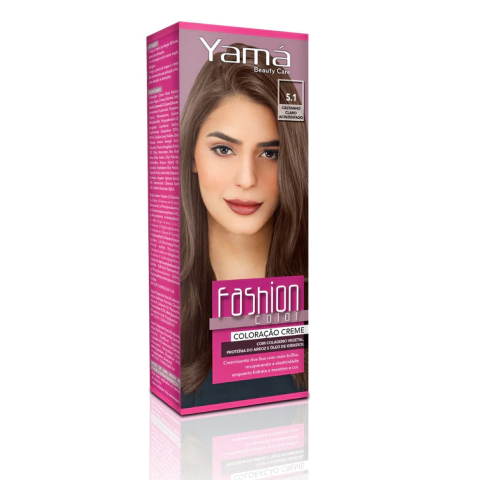 Tintura Mini Kit Yamá Fashion Color Beauty Care 60 g Cor 5.1 Catanho Claro Acizentado