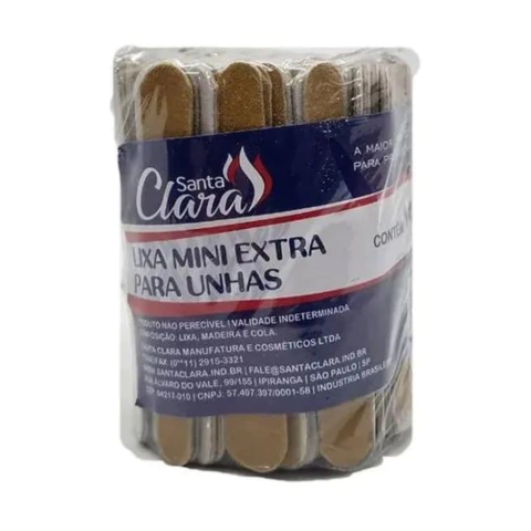 Lixa Mini Santa Clara Para Unhas C/144 Unidades