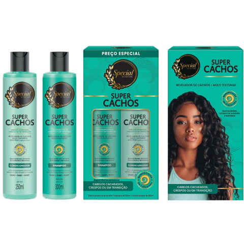 Kit Shampoo + Condicionador Fattore Special By Super Cachos 300mL e 250mL