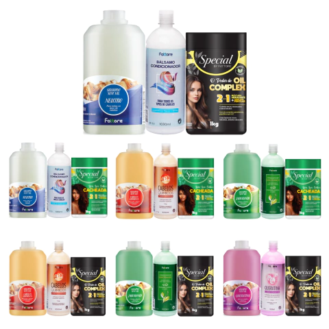 Combo Fattore Shampoo, Condicionador e Máscara Todas as Fragrâncias