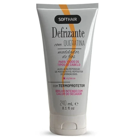 Defrizzante Queratina Soft Hair 240ml Brilho Intenso