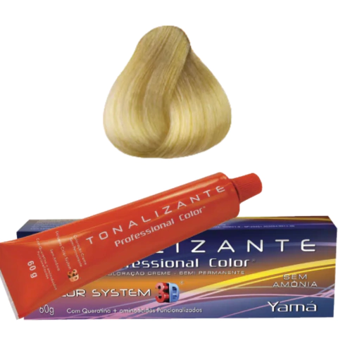 Tintura Tonalizante Yamá Professional Color 3D 60g Cor 9.0 Louro Muito Claro