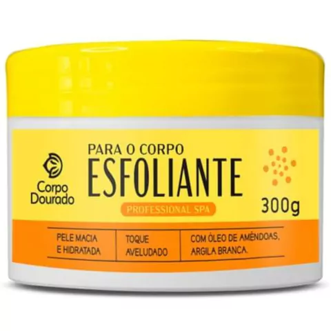 Esfoliante Corporal Corpo Dourado Toque Aveludado 300g Óleo de Amêndoas