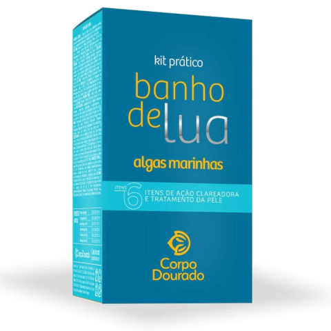 Kit Banho de Lua Algas Marinhas Corpo Dourado 300g C/6 Itens de Ação Clareadora e Tratamento da Pele