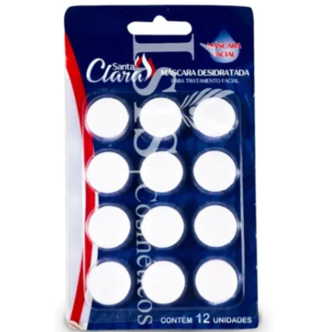Máscara Facial Desidratada Santa Clara C/ 12 Unidades Ref 1544