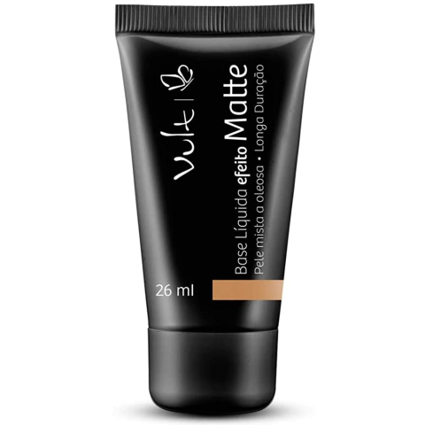 Base Líquida Vult Efeito Matte 26ml Cor 02 Bege Longa Duração