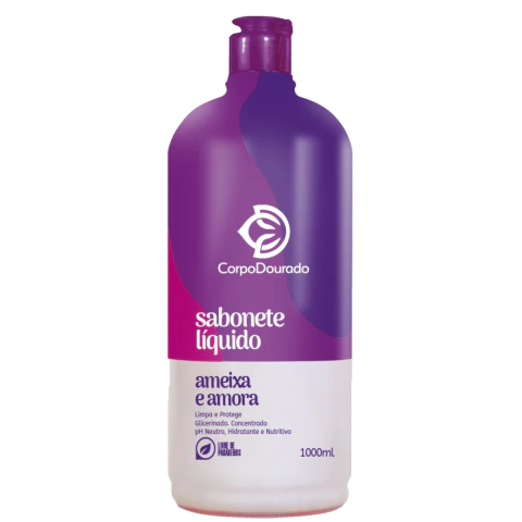 Sabonete Líquido Corpo Dourado Ameixa e Amora 1000ml Limpa, Protege e Hidrata