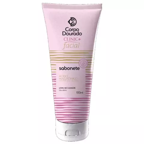 Sabonete Facial Cinic+ Corpo Dourado 100ml Limpa sem Agredir