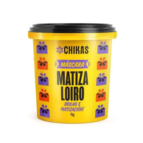Máscara Capilar Chikas Matiza Loiro 1000g Brilho e Matização