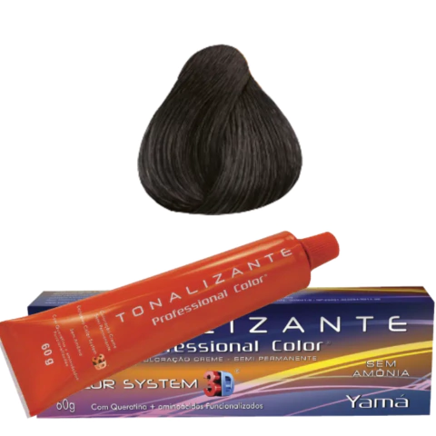 Tintura Tonalizante Yamá Professional Color 3D 60g Cor 1.0 Preto