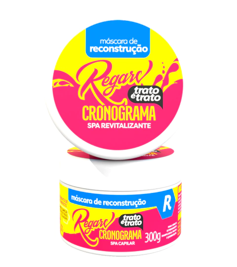 Máscara de Reconstrução Corpo Dourado Regarv Trato é Trato 300g Cronograma Spa Capilar