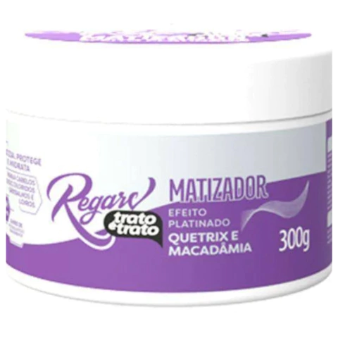 Máscara Matizadora Corpo Dourado Regarv Trato é Trato 300g Efeito Platinado