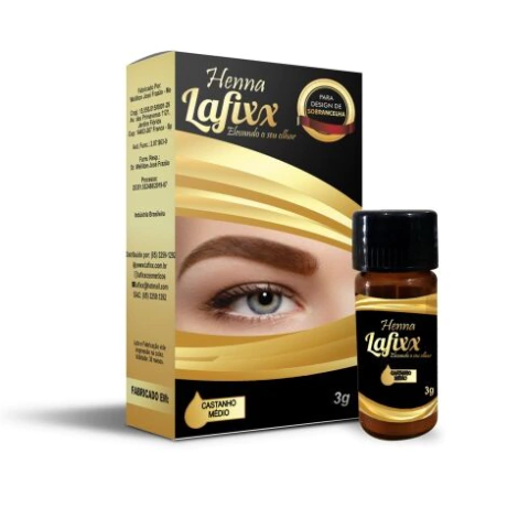 Henna Lafixx 3g Castanho Medio Design Sobrancelha
