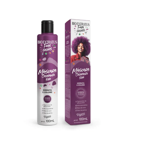Máscara Colorante Bio Extratus Fun Colors 100ml Roxo Vegano