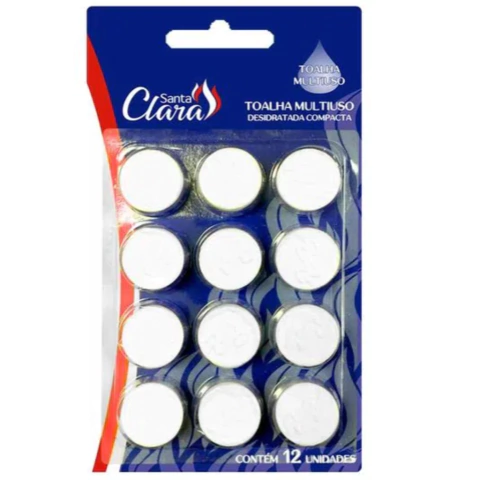 Toalha Desidratada Santa Clara Multiuso C/ 12 Unidades Ref 1405