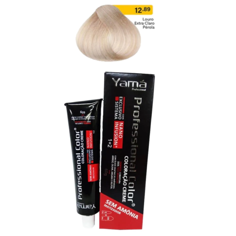 Tintura Yamá Professional Color Nano Infusion 60g Cor 12.89 Louro Extra Claro Perola