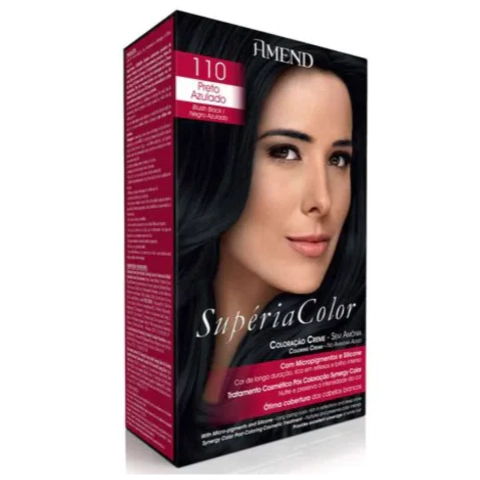 Tintura Tonalizante Amend Supéria Color 300g Cor 110 Preto Azulado