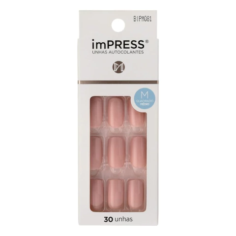 Unhas Autocolantes First Kiss ImPress Sea Breeze 30 unid Médio BIPM081BR