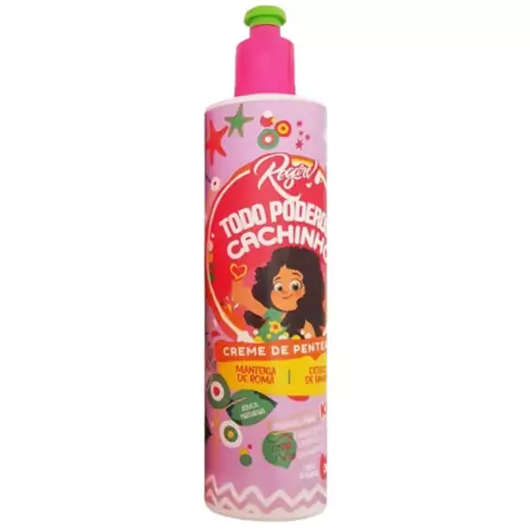 Creme de Pentear Regarv Todo Poderoso Cachinho Kids 300g Hipoalergênico com Manteiga de Romã e Extrato de Bambu